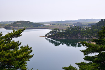 Samilpo lake landscape. North Korea