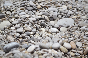 Abstract background with pebbles - round sea stones