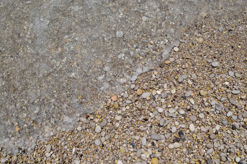 Abstract background texture, Colorful sea stones in water, top view