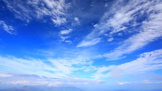 Timelapse of clouds moving in sky
