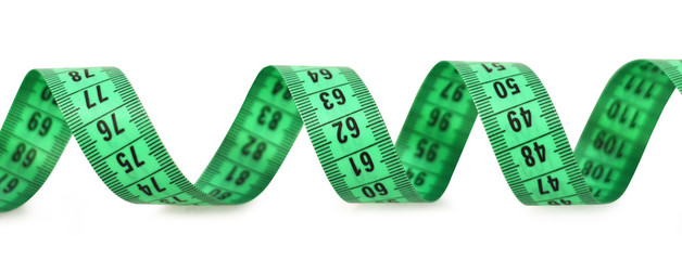 Measuring tape isolated on white background