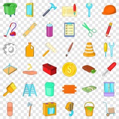 Home repair icons set. Cartoon style of 36 home repair vector icons for web for any design