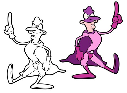 Discount hero,comes with bonus black outline version