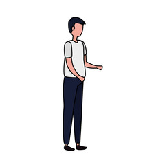 elegant businessman worker avatar character