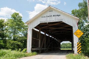 Covered bridge still in use, Parke county, Indiana