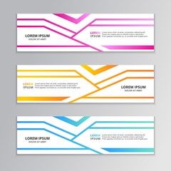 Fototapeta premium Business Banner Template, Abstract Shape Layout Background Gradient Design