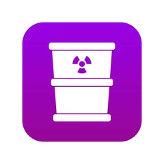 Trash can icon digital purple for any design isolated on white vector illustration