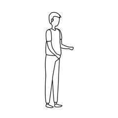 elegant businessman worker avatar character