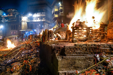Varanasi/India-13.07.2019:Rite of burning the dead body