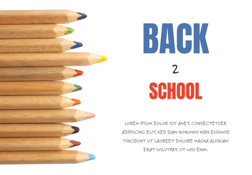 Back to School Banner Layout with Pencils