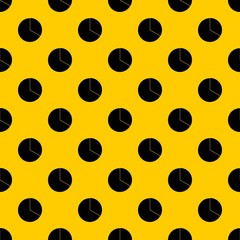 Circle chart infographic pattern seamless vector repeat geometric yellow for any design