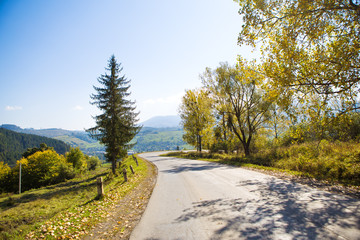 Obraz premium very beautiful autumn panoramas of the Carpathians-Ukraine