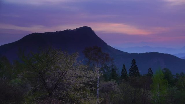 Sunrise at mountains,  Aoki,  Nagano prefecture