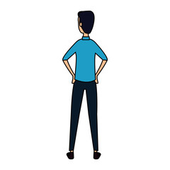 elegant businessman worker avatar character