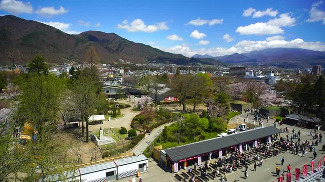 View of&nbsp;Ueda&nbsp;Castle at springtime,  Nagano&nbsp;Prefecture,  Ueda City