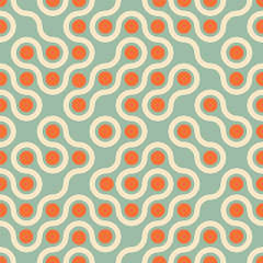 Vector abstract Truchet wavy style seamless pattern repeat