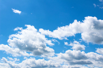 blue sky with cloud closeup