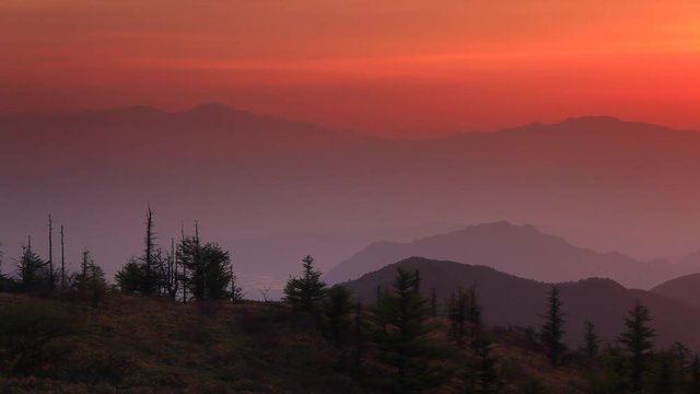 View of mountains at sunrise,  Ueda&nbsp;City,  Nagano&nbsp;Prefecture