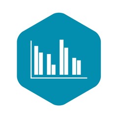 Fototapeta premium Financial analysis chart icon. Simple illustration of financial analysis chart vector icon for web design