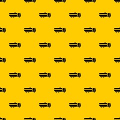 Fuel tanker truck pattern seamless vector repeat geometric yellow for any design