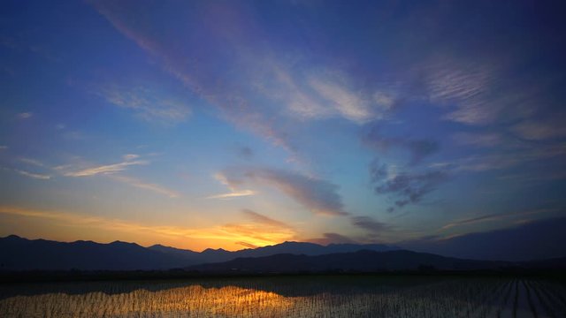 View of field and mountains&nbsp;Hatatake&nbsp;and Asama,  Ueda,  Nagano&nbsp;