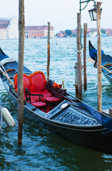 Obraz premium very beautiful romantic Venetian landscapes, summer, gondola-close-up