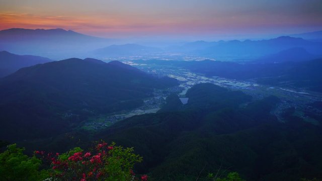 Mount Asama at sunrise,  Aoki,  Nagano&nbsp;Prefecture,  Japan