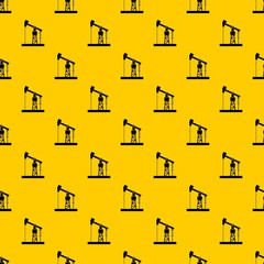 Oil pump pattern seamless vector repeat geometric yellow for any design