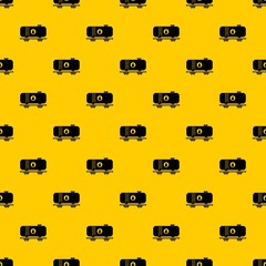 Oil railway tank pattern seamless vector repeat geometric yellow for any design