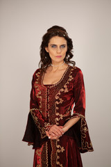 Woman In Historical  Costume Portrait 