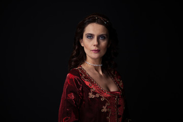 Woman In Historical  Costume Portrait 