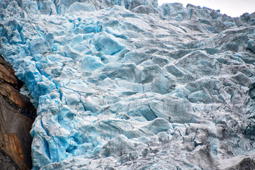 briksdal glacier in north europe Nordfjord norway