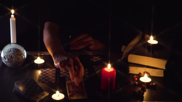 Tarot Cards Seance Black Magic Future Prophecy Mystic Ritual Oracle Medium Psyhic Esoteric Halloween Paranormal