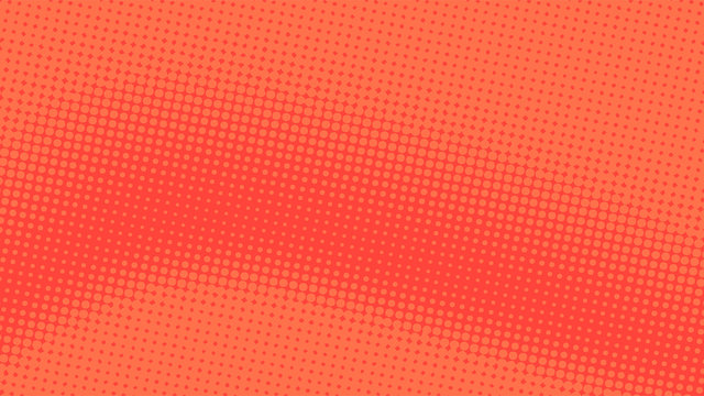 Red retro pop art background with halftone dots design