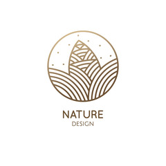 Pine cone pattern logo design
