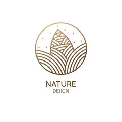 Pine cone pattern logo design