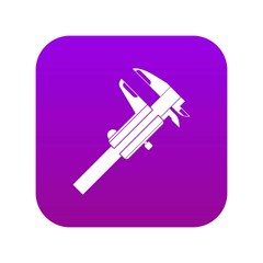 Calipers icon digital purple for any design isolated on white vector illustration