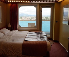 interior of a hotel cruise room