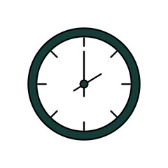 time clock watch isolated icon