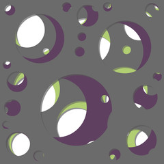 Abstract Generative Art color distributed circles holes background illustration