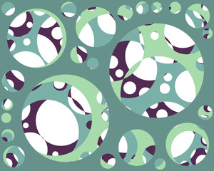 Abstract Generative Art color distributed circles holes background illustration