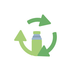 recycling arrows with bottle beverage