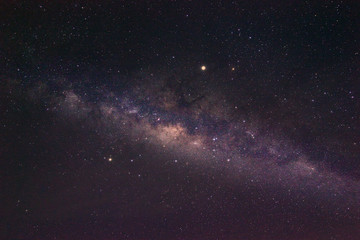 Milky Way Galaxy rising in Sabah Malaysia Asia. Image contain noise and grain due to high ISO. Image also contain soft focus and blur due to long exposure and wide aperture.