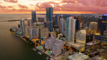 Naklejka premium Brickell Downtown Miami