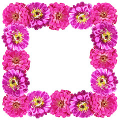 Beautiful floral pattern pink tsiniya. Isolated