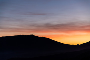 Sunset sky view with copy space at Cap de Creus