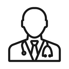 doctor - minimal line web icon. simple vector illustration. concept for infographic, website or app.