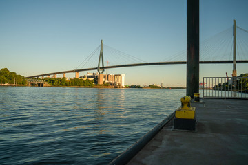 Bridge over the koehlbrand in the hamburger harbor