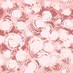 Seamless grunge pattern with circled brush strokes