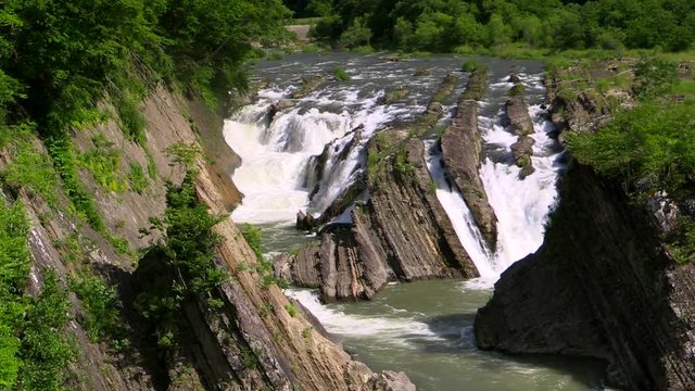 High angle view of Chidorigata Falls, Japan